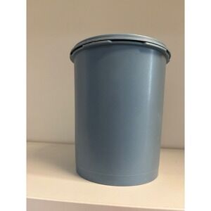 Tupperware Canister Container‎ Storage Round Blue Vintage Kitchen 809-14